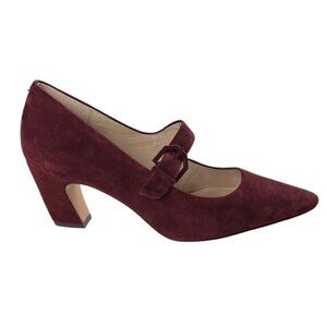Louise et Cie Hiba Leather Upper & Lining Mary Jane Pumps Burgundy Size 9 M New